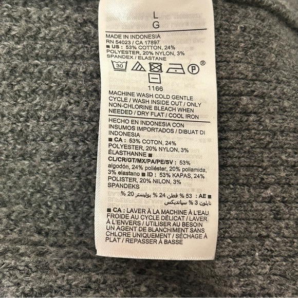 Old Navy Sweater V-Neck Women's Gray Size XL Oversized - Picture 4 of 6